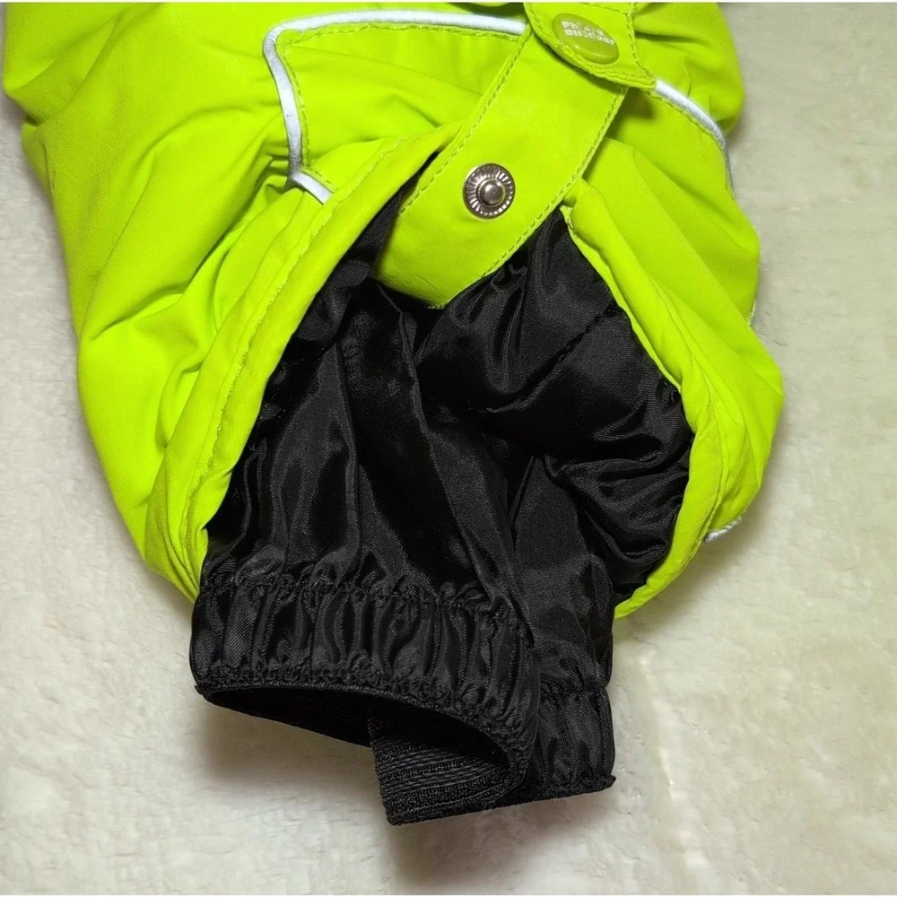Phibee Kids Snow Bib Pants Yellow Waterproof Lined Size 116/122 Winter Sports